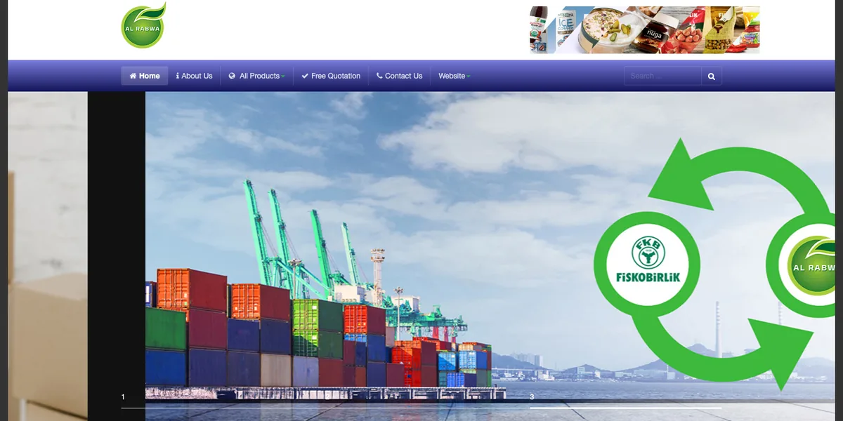 Al Rabwa Foodstuff Website Preview