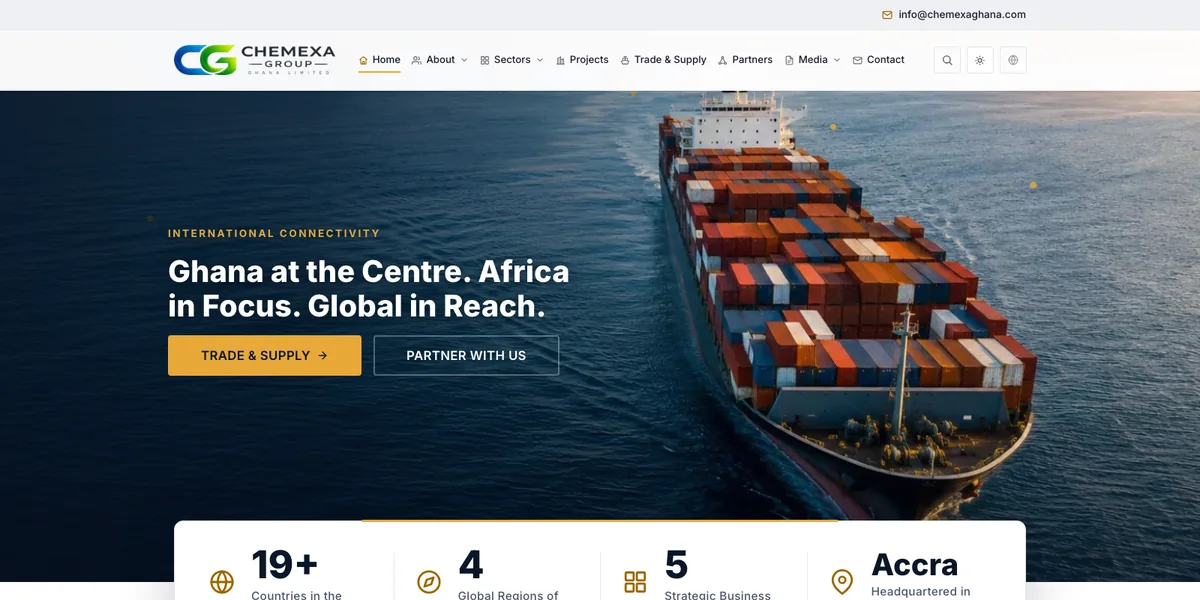 Chemexa Group Ghana Website Preview