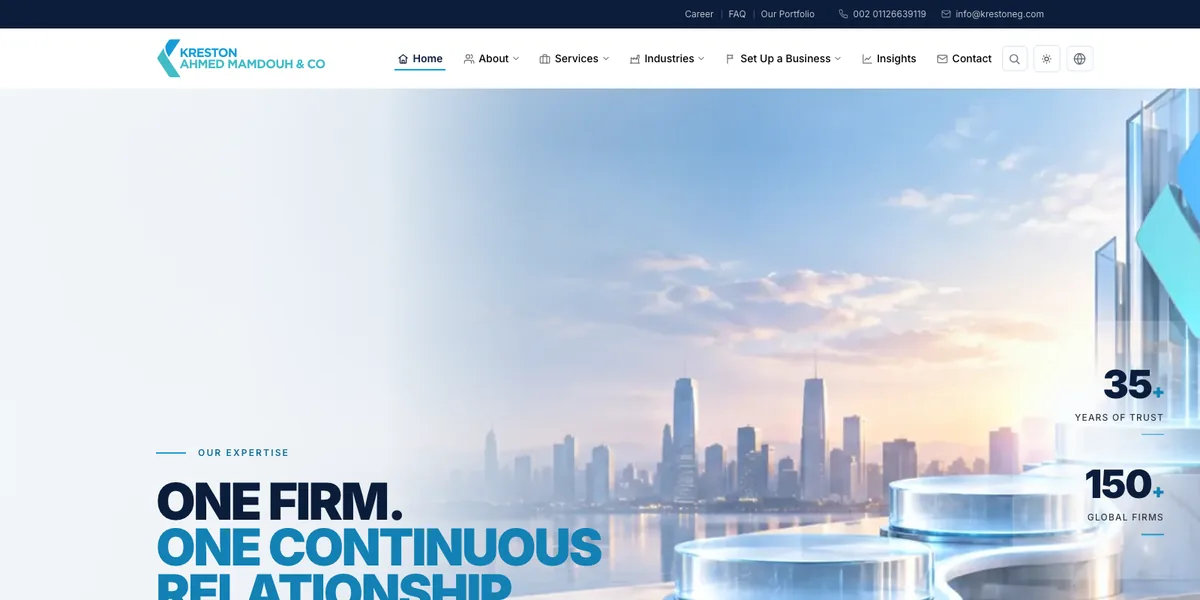 Kreston Egypt Website Preview