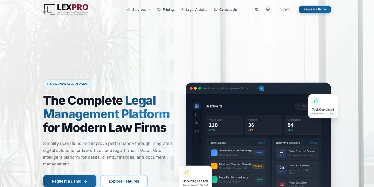 LexPro Software Website Preview