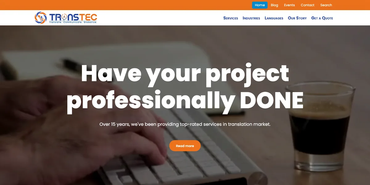 TransTec Website Preview